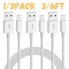 1/3X USB Cable 2.4A Fast Charger Cord For Apple iPhone 14/13/12/11 Pro Max XR 8 picture