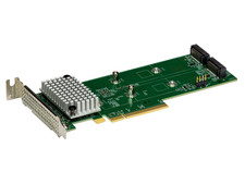Supermicro 2x Hybrid Gen4 NVMe SATA M2 RAID Controller - AOC-SLG4-2H8M2-O picture