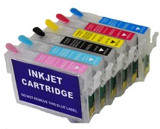 6pcs Refillable Ink Cartridges for Epson 1430 1400 Large Wide Format Printer picture
