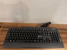 Lenovo KU-0225 Wired USB Keyboard Black w/ Blue Enter Key picture