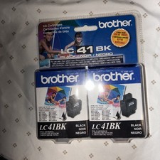 New Genuine Brother LC41BK Black Ink Cartridges Twin Pack LC41BK   picture