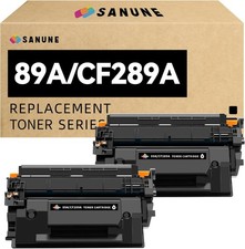 89A Black Toner 2-Piece Cartridges HP CF289A 89X CHIP Enterprise M507 BN picture