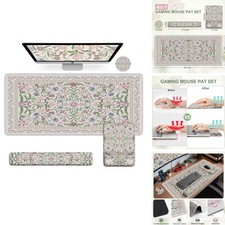 iCasso Large Mouse Pad with Wrist Rest Keyboard Pad Set - Purple picture
