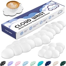 Sushret Cloud Wrist Rest for Keyboard and Mouse, 18 x 3.5 inches, 01white picture