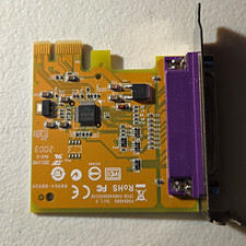 Sunix PAR6408A PCIe x1 IEEE 1284 Parallel DB-25 1-Port Card 0XKTC2 picture