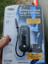 Belkin Notebook Travel Surge Protector F5C791-C8 New Sealed Retractable Cord  picture