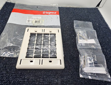 (QTY 3) Legrand 40300620 TracJack Plastic Faceplate, Twelve-Port (Dual Gang) picture