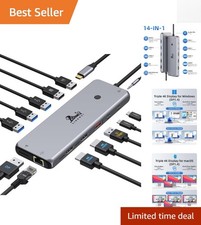 Lightweight USB C Hub with Dual 4K Outputs - Fast Data Transfer & PD Charging picture