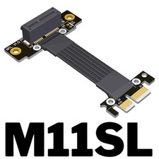 PCIe x1 to x1 Extension Cable 90° Dual Right Angle PCI-E 3.0 4.0 Adapter Cable picture