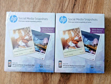HP Photo Paper Sticky-Back Social Media Snapshots (4x5) 25 sheets / Lot of 2 picture