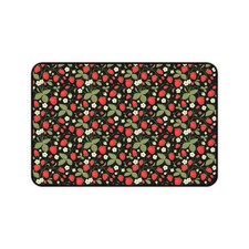 Strawberry Desk Mat, Cute Office Decor, 12x18 Desk Mat, Mat for Small Desk picture