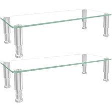 Dual Pack Computer Monitor Stand with Adjustable Height picture