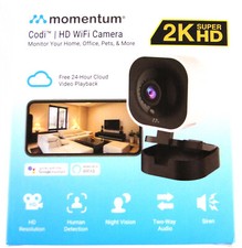 Momentum Codi 2K HD Wi-Fi Security Camera, Black, w/ 2 way Audio picture