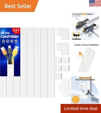 Paintable 113.4in Cord Cover for Wall - Easy Snap Installation, Modern Design picture