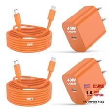 iPhone 17 16 15 Pro Max Charger Fast Charging， 2 Pack 40W USB C 2Packs Orange picture