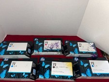 Lot of 6 HP Designjet 72 Ink Cartridge Cyan Gray Photo Black Magenta picture