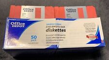 Office Depot 2 HD IBM 3 1/2 Inch Diskettes Unopened 50. 24 New But Open picture
