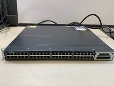CISCO CATALYST 3560X UPOE SWITCH WS-C3560X-48U-L V01 W/ (2x) C3KX-PWR-7 15WAC picture