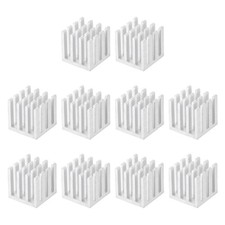 14x14x14mm Aluminum Heatsink Radiator for MOS IC Chip Silver Tone 10 Pcs picture
