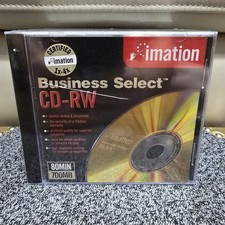 10/Box - Imation CD-RW Discs, 700MB/80min, 4x, w/Slim Jewel  Cases, Gold New picture