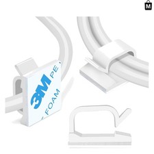 Self-Adhesive 120PCS White Cable Wire Clips for Neat Organizational Solutions picture