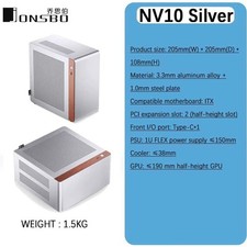 JONSBO NV10/N10 Mini ITX PC Case 3.3mm Aluminum Walnut Panel PCIe4.0 Cable picture
