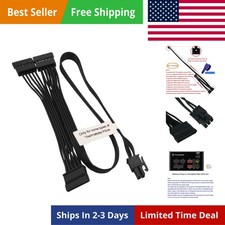 SATA Power Cable for Thermaltake PSUs, 6 Pin to 3X 15 Pin SATA Hard Drive Ada... picture