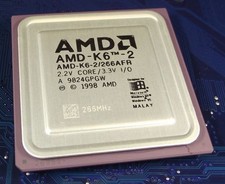 Cpu amd-k6-2/266afr 2.2v core/3.3v i/o picture