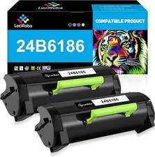 24B6186 Toner Cartridge for Lexmark M3150 XM3150 XM3150h 2-Pack Black High Yield picture