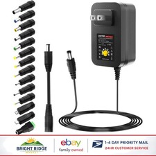 Variable Voltage Power Adapter 3V to 12V with 14 Tips for Various Electronics picture