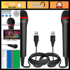13ft Wired USB Microphone 2-Pack for Rock Band, Guitar Hero, Let's Sing - PS2/PS picture
