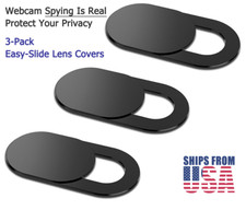 3-PCS Universal Webcam Lens Cover Easy-Slide Camera Privacy Security, Ultra Thin picture