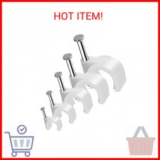 500pcs Cable Clips with Steel Nail in Cable Clips White 4mm 5mm 6mm 8mm 10mm Cab picture