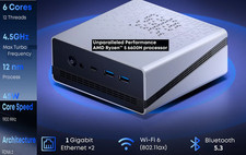UBox Mini PC Ryzen 6600H Processor AMD CPU 16GB + 512GB SSD Windows 11 Computer picture