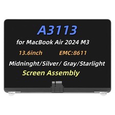 A3113 LCD for MacBook Air M3 2024 Screen Replacement Display Assembly 13.6