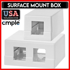 Unloaded Surface Mount Box Single Dual Hole Keystone Jack Wall Box Cat5e Cat6 picture