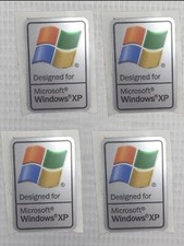 Lot of 4  original unused new  computer Sticker Microsoft Windows XP Vintage  picture