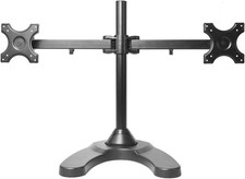 Monmount Dual Monitor Stand, Freestanding, Holds 2 Monitors W/ Up To 24