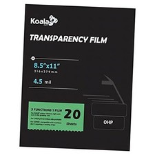 KOALA Transparency Film for Inkjet/Laser Jet Printers - 8.5 x 11 Inch 20  picture