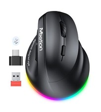 MEETION Ergonomic Mouse, Wireless Vertical Mouse RGB Backlit Rechargeable Mic... picture