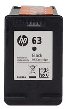 HP #63 Black Ink Cartridge F6U62AN Genuine picture