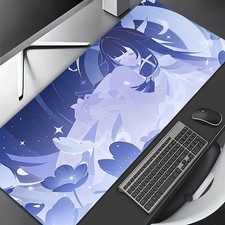1pc Diatom Mud Extra Large Mouse Pad | Card Game Mat, Blue Purple Starry Sky F picture