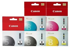 5PK GENUINE Canon PGI-5 CLI-8 Ink Cartridge for PIXMA iP3300 iP3500 iP4200 MP500 picture