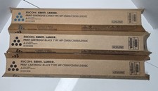 3 Genuine Ricoh Savin Lanier MP C5000/C5050/LD550C Toner Cartridges- 2BLK, 1CYN picture