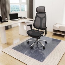 Tempered Glass Office Chair Mat 36x46 Carpet Protection Grey ergonomic picture