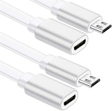 Sumind 2 Pack 20FT Total Micro USB Extension Cables, Male to Female Extender Cor picture