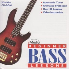 Beginner Bass Lessons PC MAC CD learn how to play guitar stringing tuning etc picture