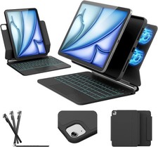 Classic Cases, Covers, Keyboard Folios Black 2025 for iPad Air 11 inch Case Keyb picture