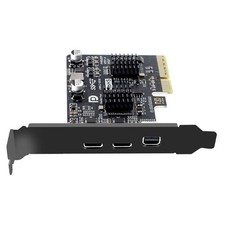 10Gbps PCI-E Express 4X & Mini DP Displayport 1.4 Input to Dual USB3.1 Type-C... picture