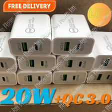 Lot 20W PD QC Fast Charger USB C Power Adapter Block For iPhone 15 14 13 12 11 8 picture